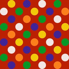 Festive circle pattern for Christmas and New Year designs, ideal for textiles, wallpapers, and holiday-themed backgrounds. High quality vector graphic with a joyful style.