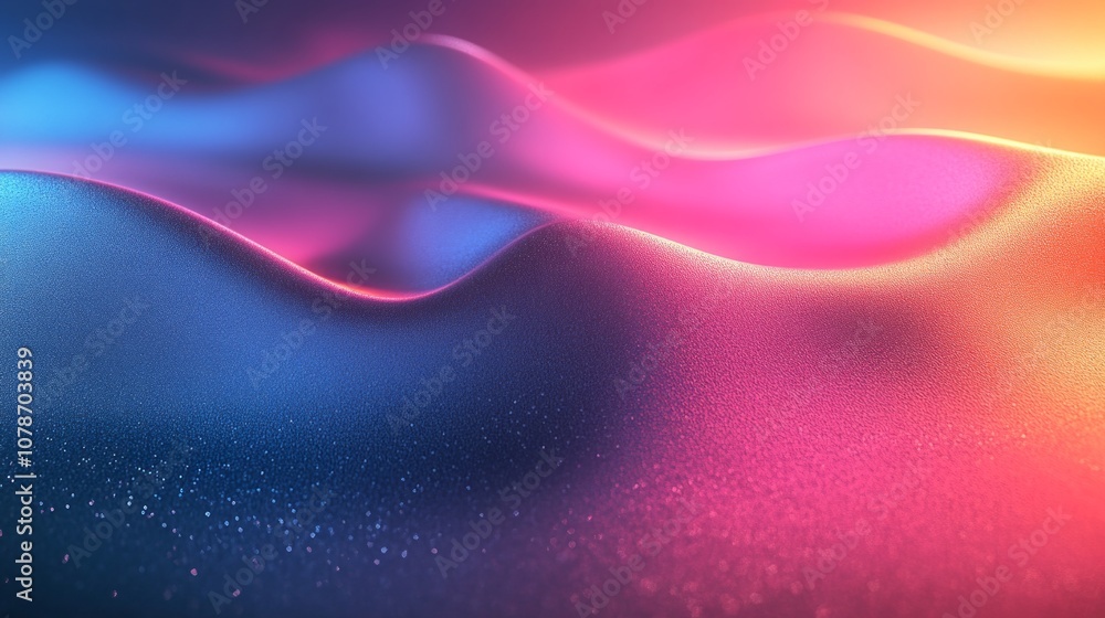 Poster a colorful, abstract background with a blue wave in the middle