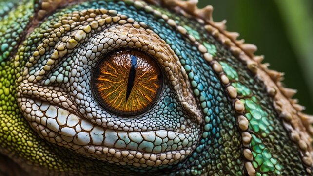 lizard eye close up - Powered by Adobe