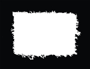 Square border black vector collection. Abstract grunge frame burned paper. Social media template paper tear. Mask grunge images paint splatter brush texture. Grunge border, dirty and damaged backdrop 