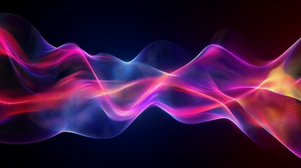 Abstract futuristic motion blur with glowing lines and digital noise effects
