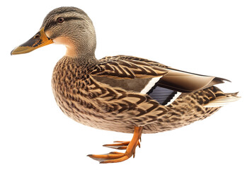 Obraz premium Female duck, side view, isolated on transparent background