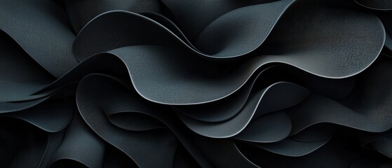 Fototapeta premium The image is a close up of a black and white patterned fabric with a black
