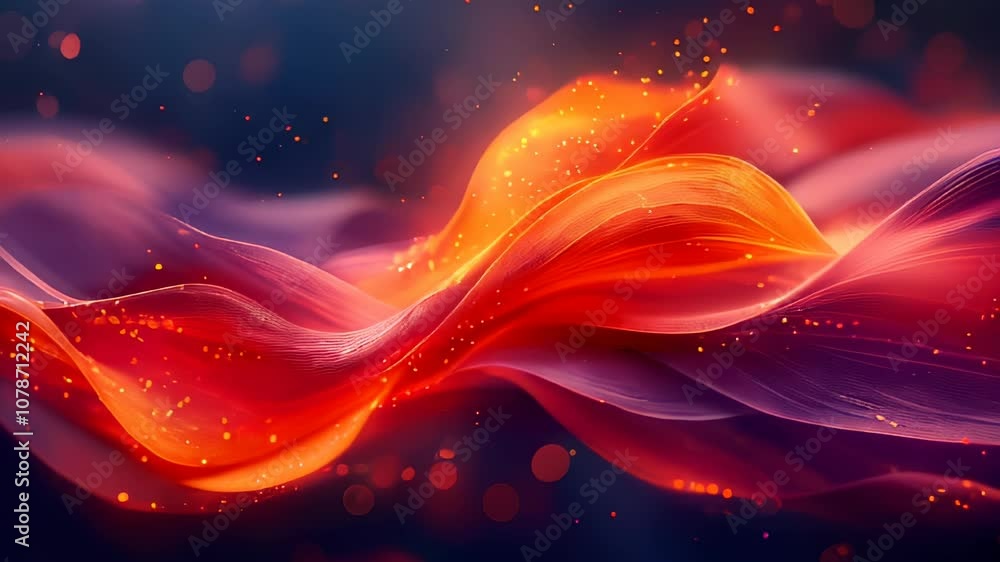 Poster experience a stunning visual journey as vivid waves of color blend seamlessly, creating a tranquil a