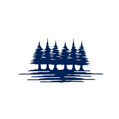 Pine tree icon vector