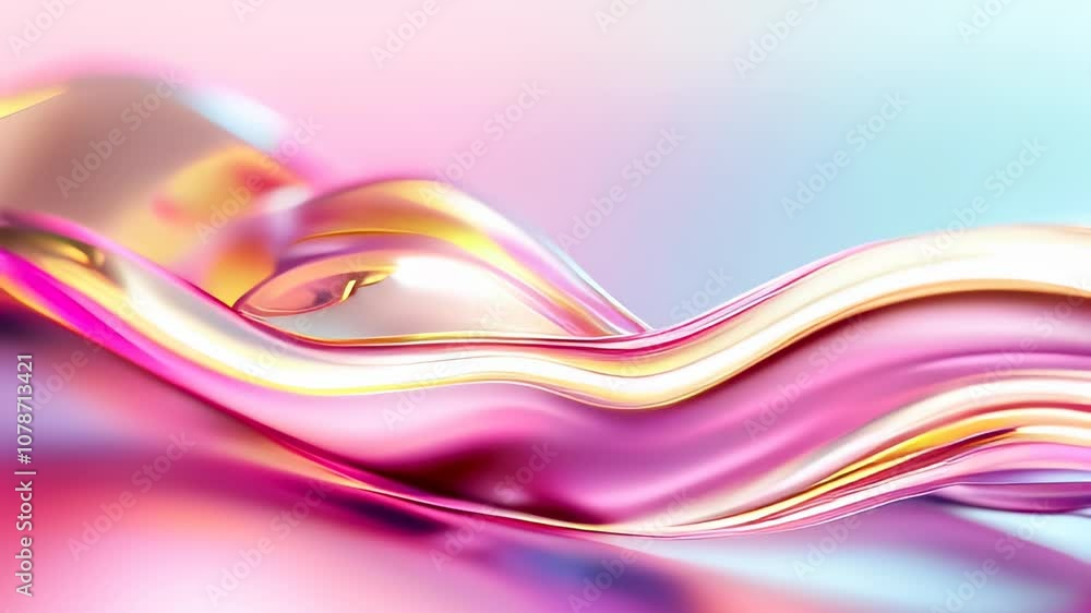 Poster a mesmerizing wave of vibrant colors undulates gracefully, creating an artistic display of fluid mov