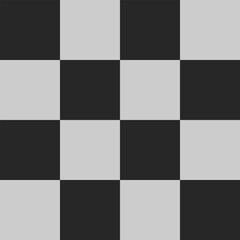 Geometric vector design for wallpapers. Gray and black seamless checkered grid pattern. Square, block, tile, rectangle and quadrant shape in Memphis style. Modern, hipster, and minimal aesthetics