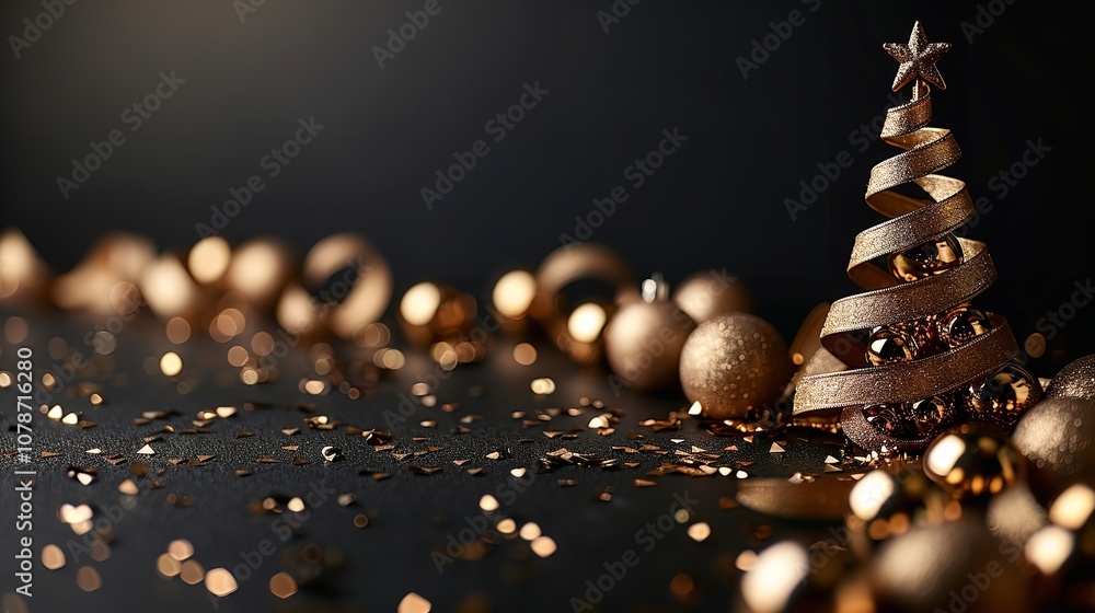 Poster an in-depth view of on a smooth black background with a large text area for backdrop utilize a golde