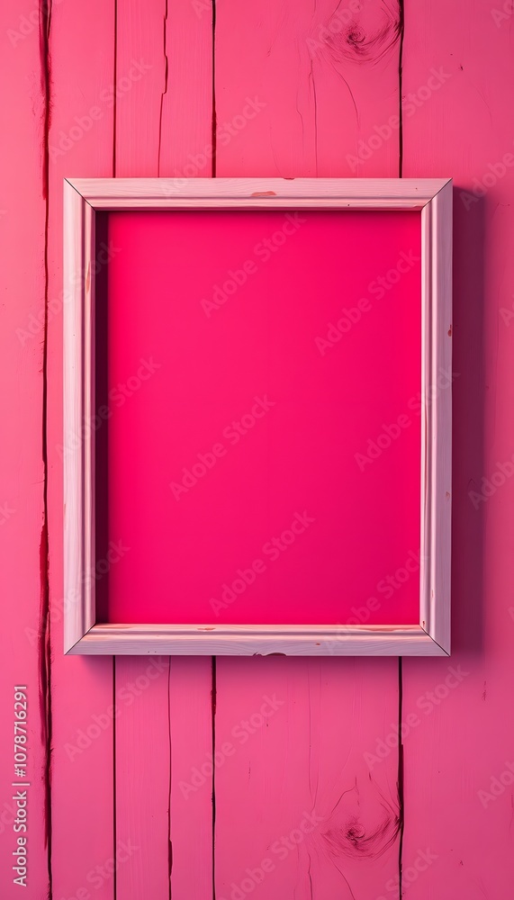 Poster empty poster frame on a beautiful heart background for creative displays and event promotions