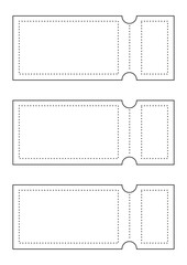 Ticket Template Vector for Events, Raffles, and Entry Passes