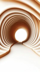 Obraz premium 端に明るい光がある抽象的なトンネル。