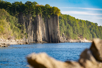 Kiselov Rock on the Black Sea. Tuapse District, Krasnodar Region. Russia