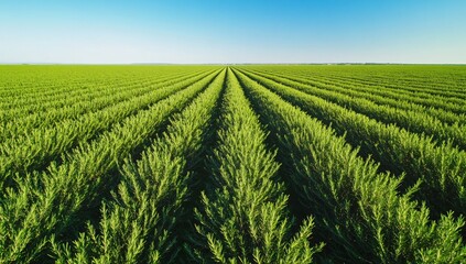Aerial View of Expansive Rosemary Field
