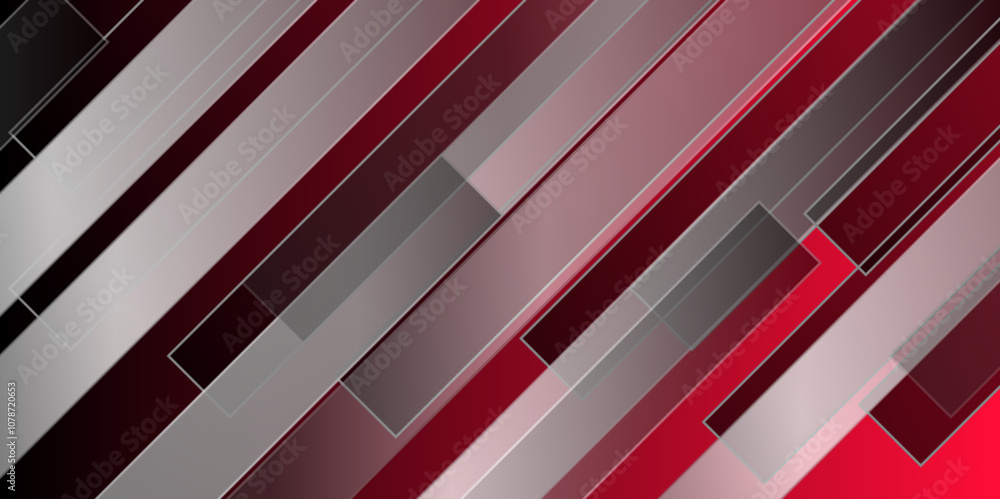 Poster red pattern seamless stripes line and technology line.