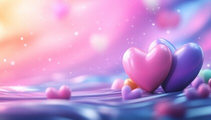 Peaceful Pastel Hearts A Symbol of Love, Harmony, and Affection, Perfect for Valentine's Day, Weddings, and Romantic Occasions