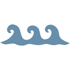 Obraz premium waves stylized isolated