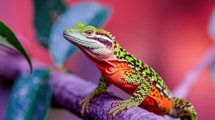 Obraz premium Close-up of lizard on land. made with generative Ai 