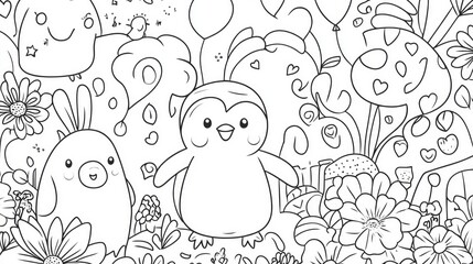 Adorable Hand-Drawn Animals in Vector Style