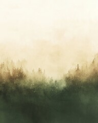 Obraz premium colorful abstract gradient background design Misty forest landscape in soft pastel hues.