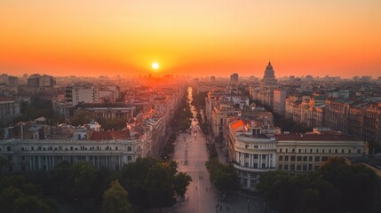Sunrise over the Cityscape