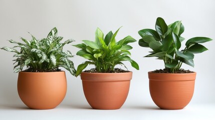 Fototapeta premium Three potted plants