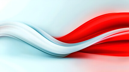 Abstract red and white wave design with dynamic lines, perfect for web banners and business cards