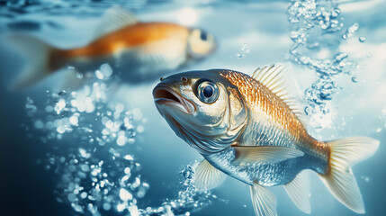 Fototapeta premium Fish Swimming in Water
