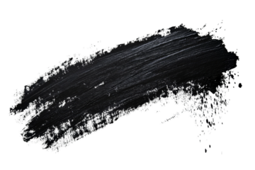 A bold black brushstroke on white background showcasing texture and depth for artistic expression in contemporary art