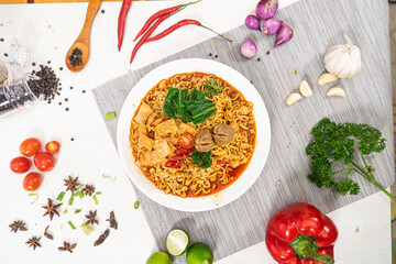 A Bowl Of Spicy Noodles