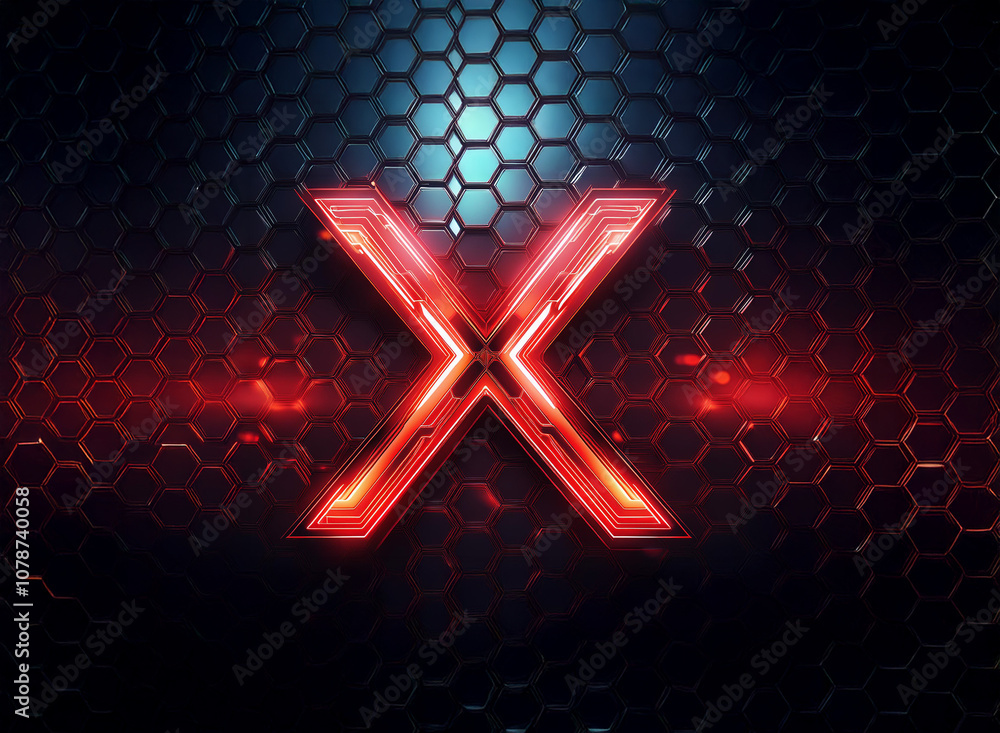 Poster a glowing red 