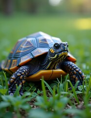 Fototapeta premium a turtle with very smooth body contours, realistic, detailed.