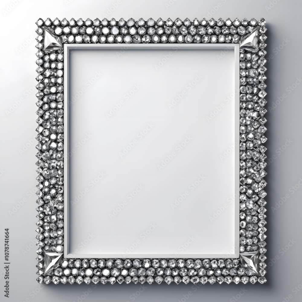 Poster Elegant Empty Poster Frame Over a Beautiful Diamond Background for Graphic Design Usage and Artistic Presentations