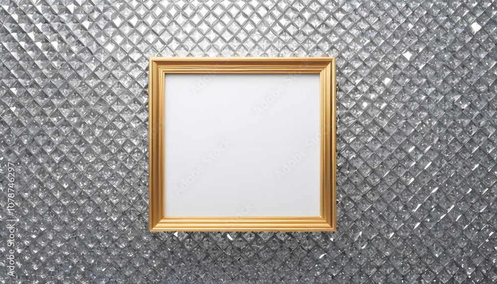 Poster Empty Poster Frame with Stunning Abstract Diamond Background Ideal for Creative Projects and Advertisements