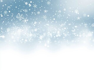 Fototapeta premium Snowstorm is depicted in the image, with snowflakes falling from the sky