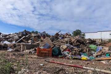 images of the flood in valencia, spain, la dana, destroyed houses, mud, rivers, floods comunidad vanelciana