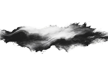 Obraz premium Abstract black and white brushstroke highlights the contrast in texture and movement, perfect for modern design elements and artistic inspiration
