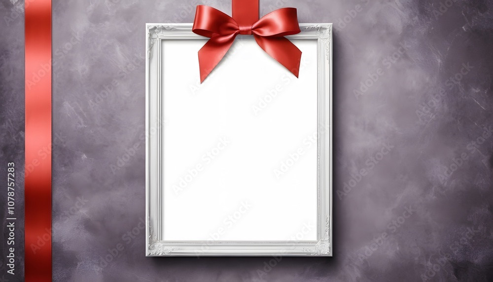 Poster elegant and stylish empty poster frame with a beautiful ribbon background for effective marketing an