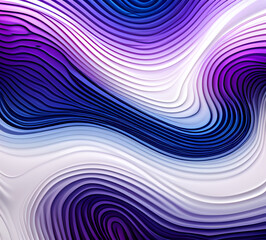 Fototapeta premium Vibrant abstract waves in purple color, modern design poster background, Generative AI 