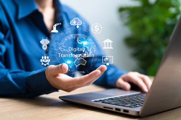 Digital transformation AI technology strategy, Digitization and digitalization of business...