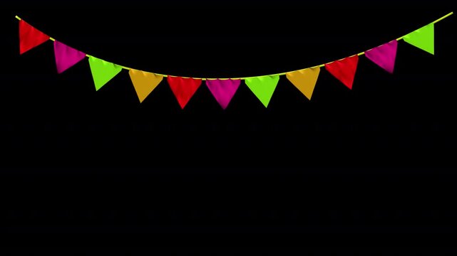 Colorful Festive Bunting Garland Alpha MOV