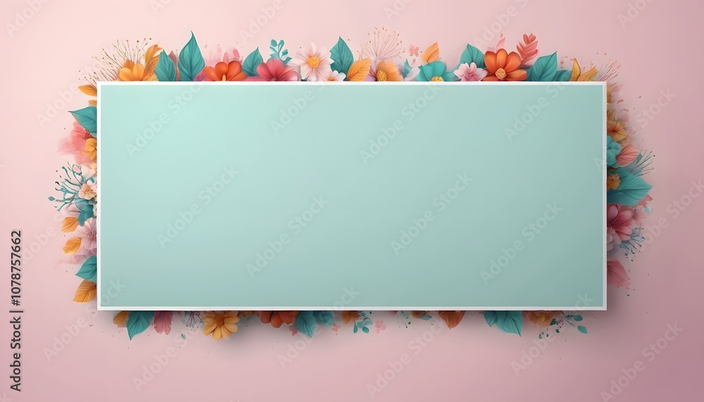 Poster an exquisite blank poster with a beautiful background perfect for customization and promotional use