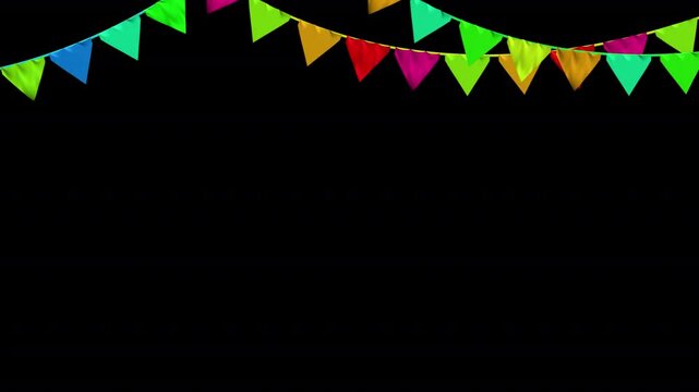 Colorful Festive Bunting Garland Alpha MOV