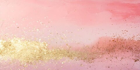 Champagne and blush pink gradient background with subtle sparkle accents.