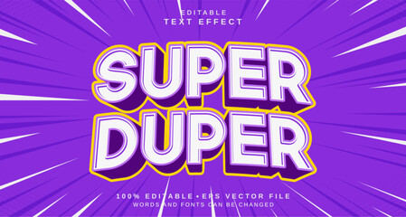 Editable text style effect - Super Duper text style theme.