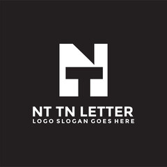 NT Letter logo vector image