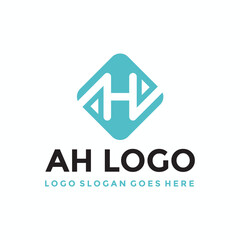 AH HA Monogram logo vector image