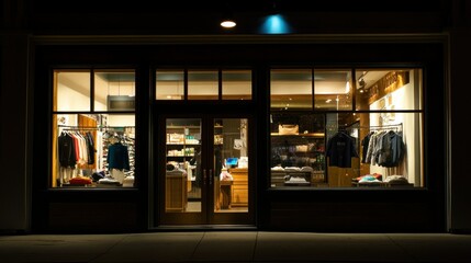 Shop Window Display at Night