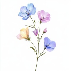 Soft hues of blooming flowers capture the essence of spring, perfect for nature-themed designs and floral arrangements.