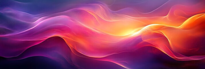 Fototapeta premium Abstract Background with Wavy Lines and Vibrant Colors - Illustration