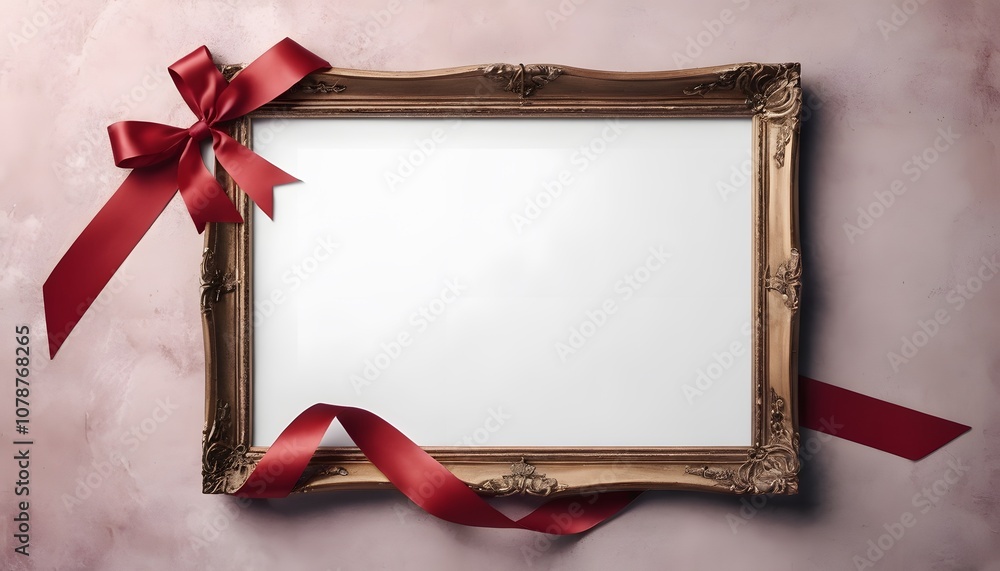 Poster an elegant social media poster frame with a beautiful ribbon background perfect for creating eye-cat